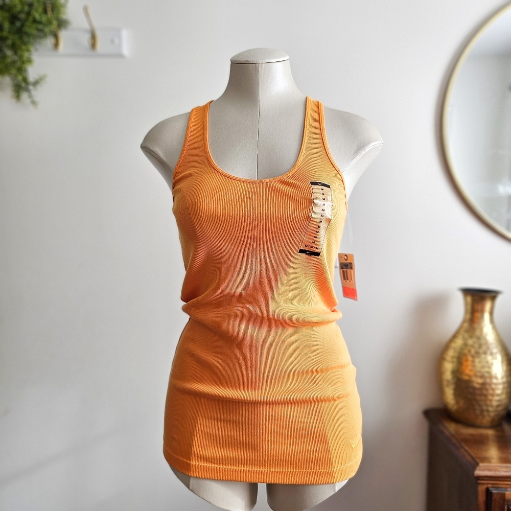 Nike Athletic Dept Ribbed Tank Top Women’s Medium Tangerine Orange NWT Racerback